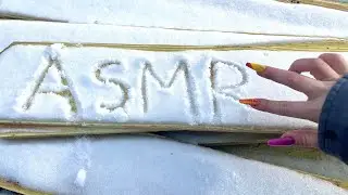 Snow Tracing ASMR (Outdoors with some Tapping)