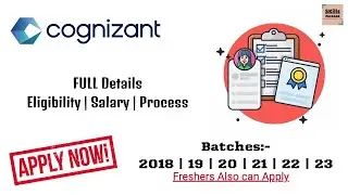 Cognizant hiring Programmer Analyst Trainee | Batches 2023/22/21/20/19/18  ₹ 4.5 LPA  Skills Package