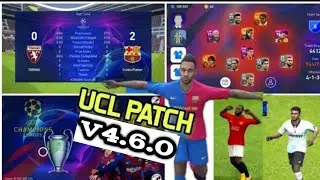 UEFA Champions League patch V4.5.0  For PES 2020 MOBILE || New kits available. | UCL Update Patch