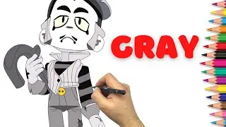 Як намалювати Грей із Бравл Старс - How to draw Gray from BrawlStars