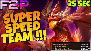 25 SEC DRAGON ABYSS HARD TEAM !!! DB ABYSS HARD SUPER SPEED TEAM SUMMONERS WAR