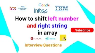 How to shift left number and right string in array || JavaScript #nodejs #reactjs #nextjs #vuejs