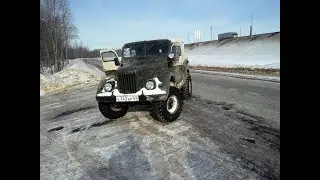 Зима. По сугробам на ГАЗ 69.