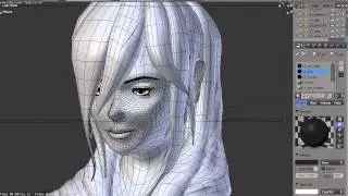 19. Blender 3D anime test (female model test)