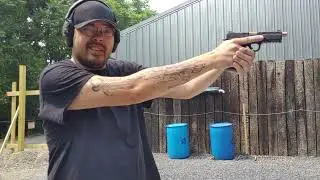 At the range with the Rock Island STK 100