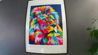 Project lion complete. Figured'art Paint by number. 35 hours of work