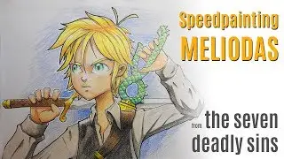 Speedpainting MELIODAS from the seven deadly sins with POLYCHROMOS