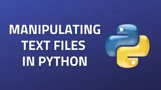 How to manipulate Text Files in Python?