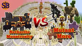 Netherite Monstrosity (L_Ender 's Cataclysm) vs Mutant More | Minecraft Mob Battle
