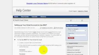 Setting up Your Email Account to Use IMAP