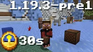 Minecraft 1.19.3-pre1 in 30 seconds...