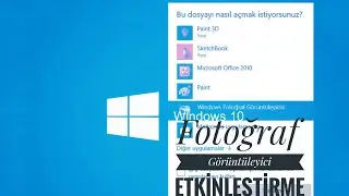 Windows 10'da Eski Fotoğraf Görüntüleyici Etkinleştirme 2021
