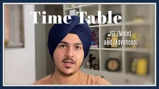 Time Table for JEE (Study Routine) | Eknoor Singh, IIT Bombay