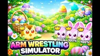 Spending 100m+ coins on the new egg in Arm Wrestling Simulator Roblox!