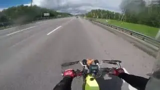 Что такое 90+кмч на электровелосипеде по автомагистрали 8)