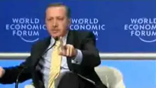 Turkish PM Erdogan Slams Shimon Peres For Israeli Killings And Walks Off Stage