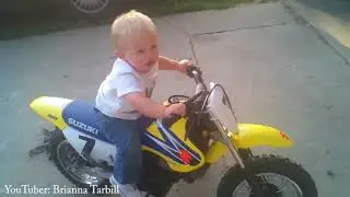 super talented little kids on motorcycle  or bike.