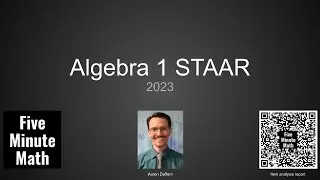 2023 Algebra 1 STAAR from Five Minute Math