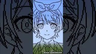 RUKA SARASHINA Pixel Art in MINECRAFT #rukasarashina #rentagirlfriend #minecraftpixelart #shorts