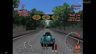 Gran Turismo 2 A-Spec Stock laps ( Panoz AIV Roadster ) Rome Short Circuit 55.771
