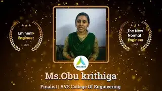 Engineer's Day Awards 2021- Ms. Obu krithiga-Finalist | AVS College Of Engineering