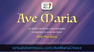 Ave Maria by Caccini for voice and piano - Sheet Music Play-Along
