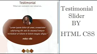 How to make slider for your website by using html css and js | testimonial slider