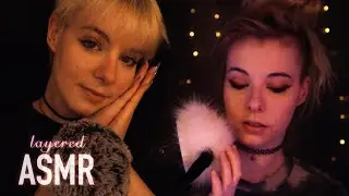 ASMR | layered Whispering, extra Fluffy Soft Sounds - Sleep Ambience, stormy, fireplace