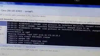 Finding the router ID of OSPF, using a network simulator.