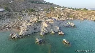 The famous Kolimbithres beach in Paros island, Greece
