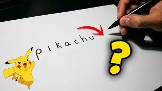 CÓMO CONVERTIR la PALABRA PIKACHU en DIBUJO!!! 😀😀