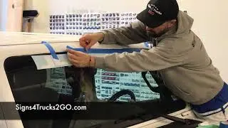 Decal Installation Jeep wrangler rubicon windshield vinyl banner JL JK TJ Signs4trucks2go Video n23