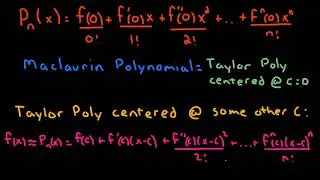 Taylor Polynomial centered at c