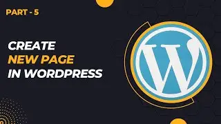 Create a new page in wordpress.