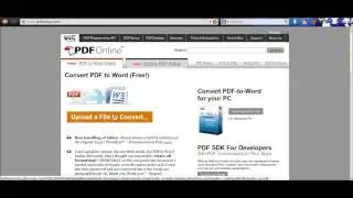 HOW TO : Convert PDF file To doc File ( Online )