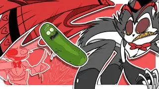 Angel Dust gets hit by Husk (Hazbin Hotel Comic Dub)