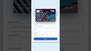 Credit Card Form using html ,css & VueJs.