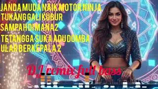 JANDA MUDA CANTIK NAIK MOTOR NINJA SUNGGUH MENGGODA.dj remic Indonesia viral full bass 