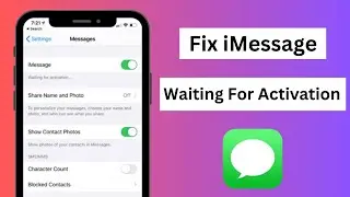 How to fix iMessage Waiting for Activation 2023 || Fix iMessage Activation Errors || iOS 16 , iOS 17