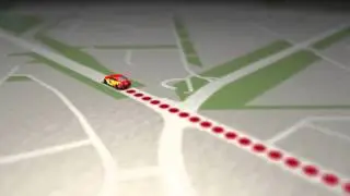 Uncut Animated Car on Map