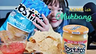 Tostitos + Homemade Salsa + Salsa con Queso Mukbang ASMR Fifine K678 Mic | HungreeCatt