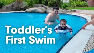Toddler's First Swim - He Absolutely Loves It!