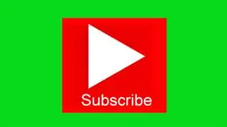 Animated Subscribe Button on green screen. Chroma Key subscription button animation.
