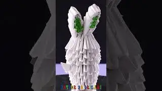 Rabbit 3D origami with paper