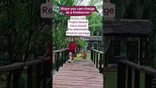 Pano mag-charge as a freelancer?