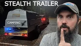 higway truck stop stealth camping with dump trailer