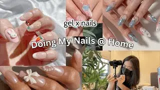 MY FIRST GEL X NAILS at home :) (nail vlog)
