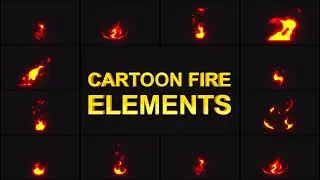 Cartoon Fire Elements Unreal Engine Preview