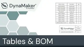 How to use Tables and BOMs in DynaMaker