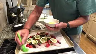 Rockfish in Parchment, Mediterranean Style